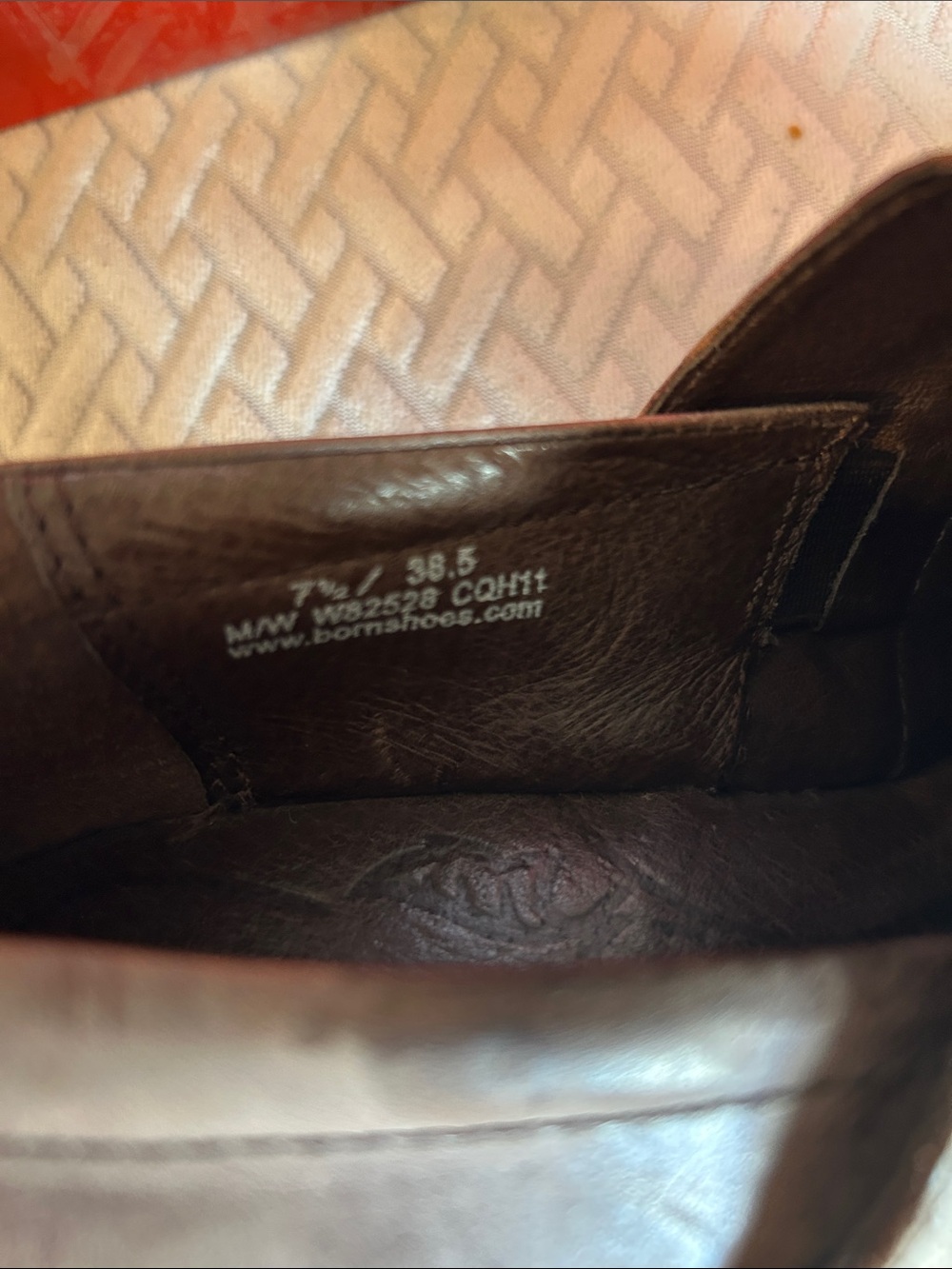 Born Women's Brown Leather Slip-On Heeled Loafers - Picture 7 of 7